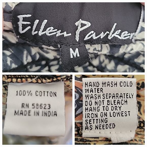 Ellen Parker Sleeveless Floral Maxi Dress V Neck Boho Cottagecore Hippie Peasant - Picture 8 of 9